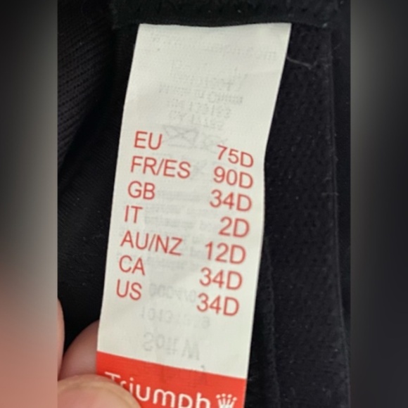 NWT Triumph BLK Unlined Underwire, 34D *P1022 - Picture 7 of 9